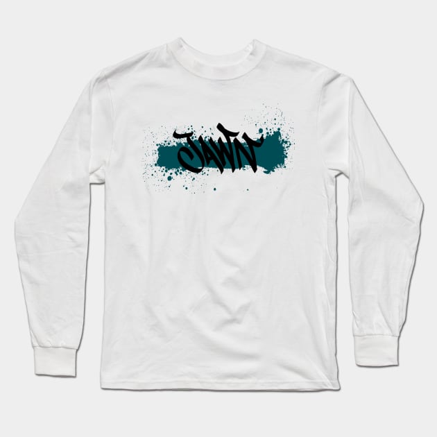 Jawn Tag - Black Long Sleeve T-Shirt by Tailgate Team Tees